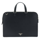 Prada Saffiano Briefcase Black SHW