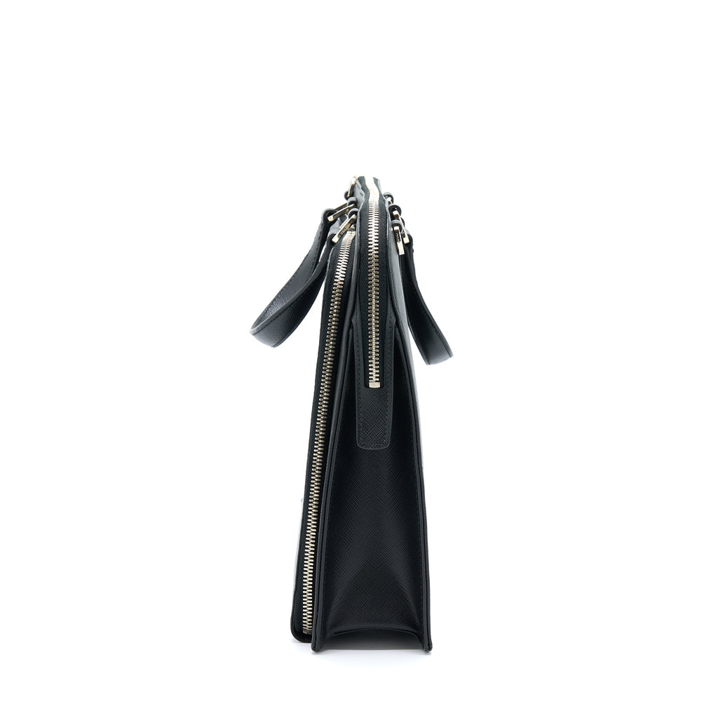 Prada Saffiano Briefcase Black SHW