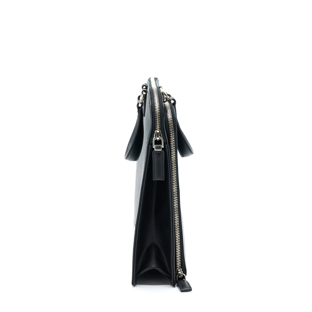 Prada Saffiano Briefcase Black SHW