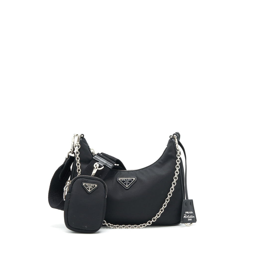 Prada reedition 2005 Nylon Bag Black SHW