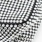 Prada Triangle pouch crystal embellished black SHW