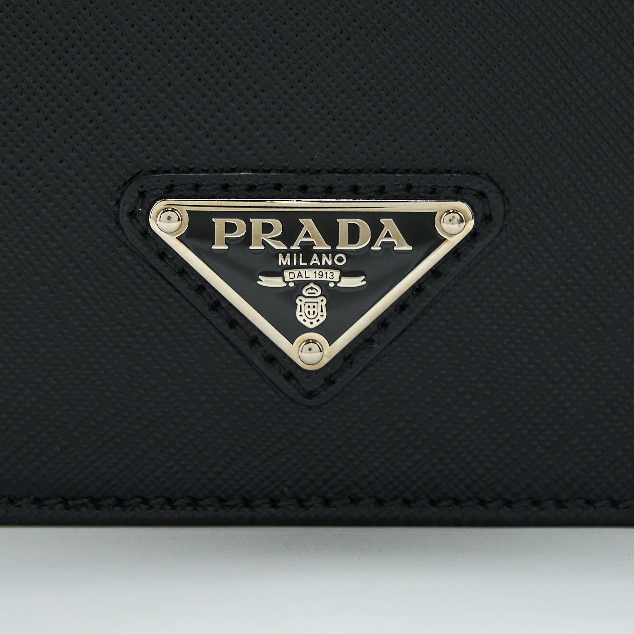 Prada Saffiano Briefcase Black SHW