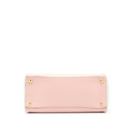 Prada Top Handle Saffiano tote bag Calfskin Pink/ White GHW