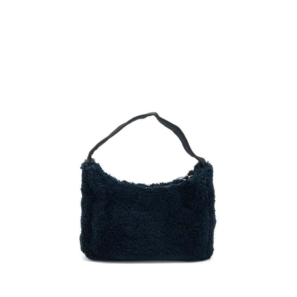 Prada Re-edition 2000 Terry Mini Bag Black/White SHW