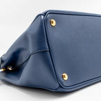 Prada Large Saffiano Tote Bag Galleria Saffiano Leather Bluette GHW