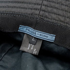 Prada size L re-nylon bucket hat black SHW
