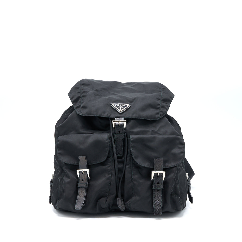 Prada Re-Nylon Backpack Black SHW