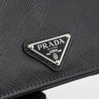 Prada saffiano wallet calfskin black SHW