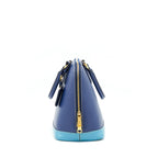 Prada Saffiano Lux Bi Colour Promenade Done Tote Bag Bluette/Turchese Blue