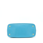Prada Saffiano Lux Bi Colour Promenade Done Tote Bag Bluette/Turchese Blue