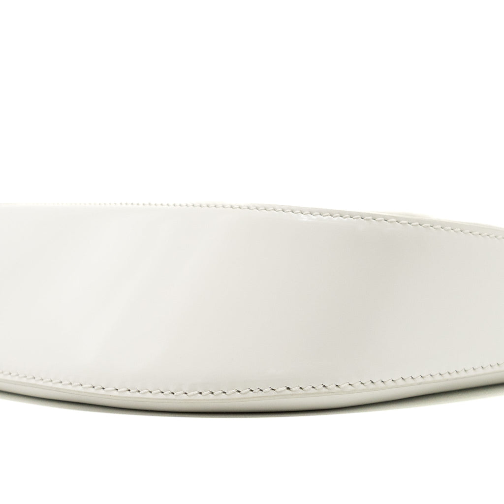 Prada Cleo Shoulder Bag Brushed Leather White SHW