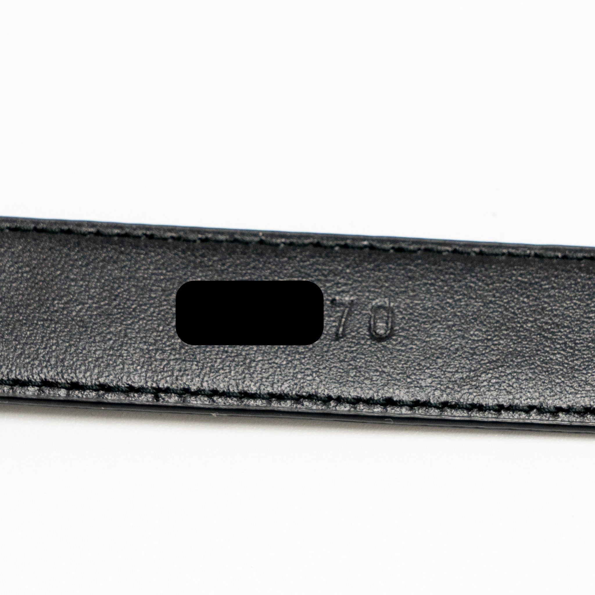Prada Size 80 Belt Saffiano Calfskin Black GHW