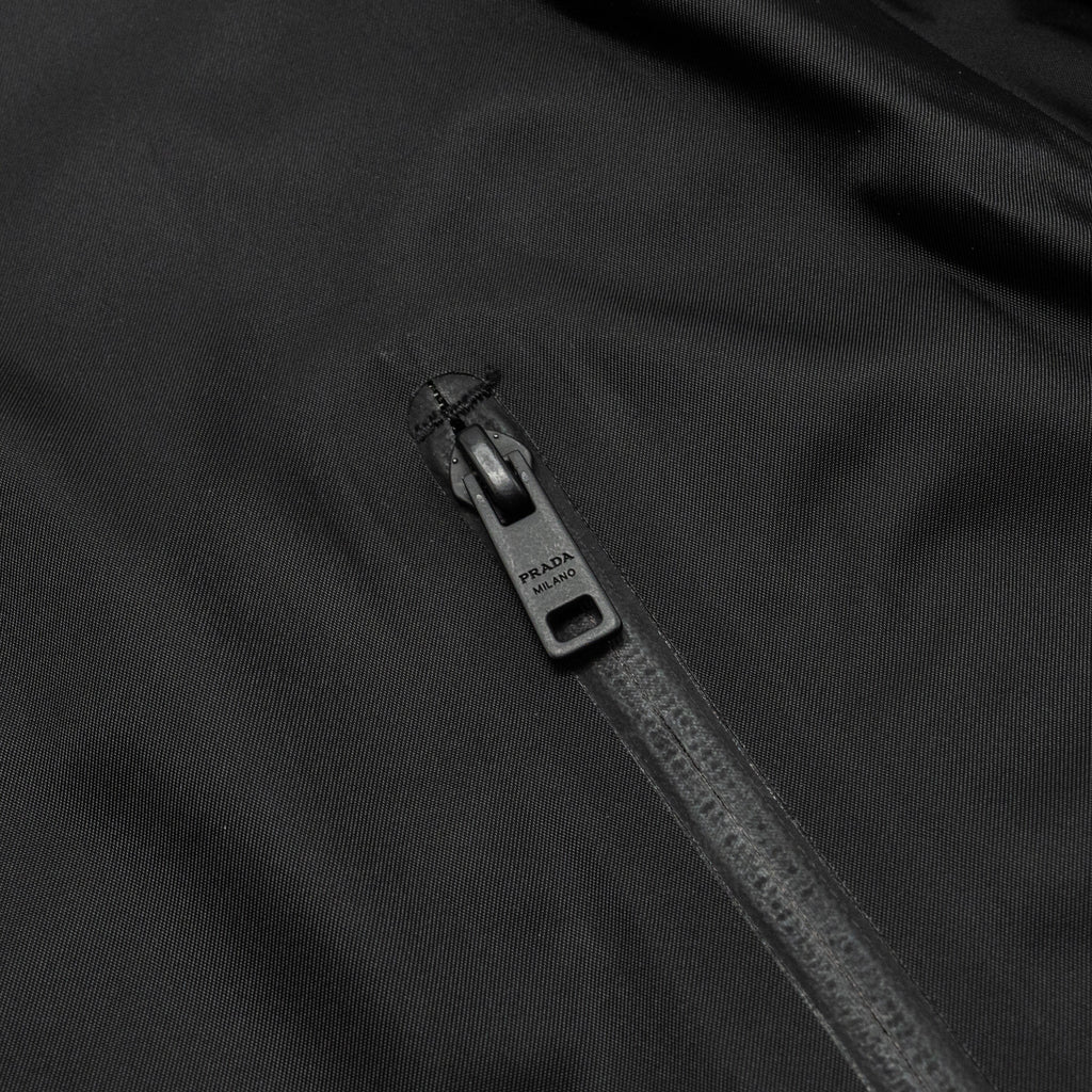 Prada Size 40S Windbreaker Crop Jacket Polyamide Black