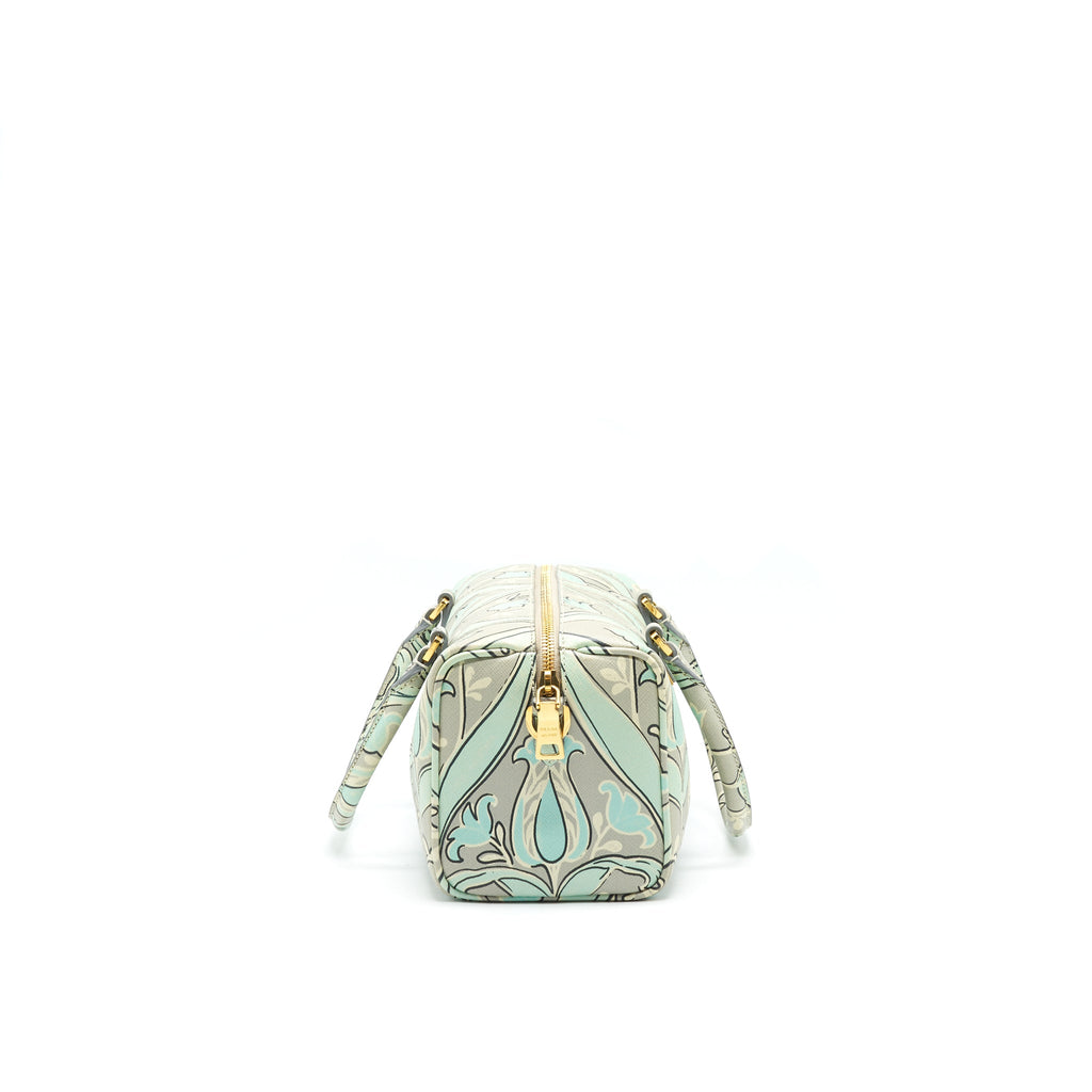 PRADA Print anise Boston Bag