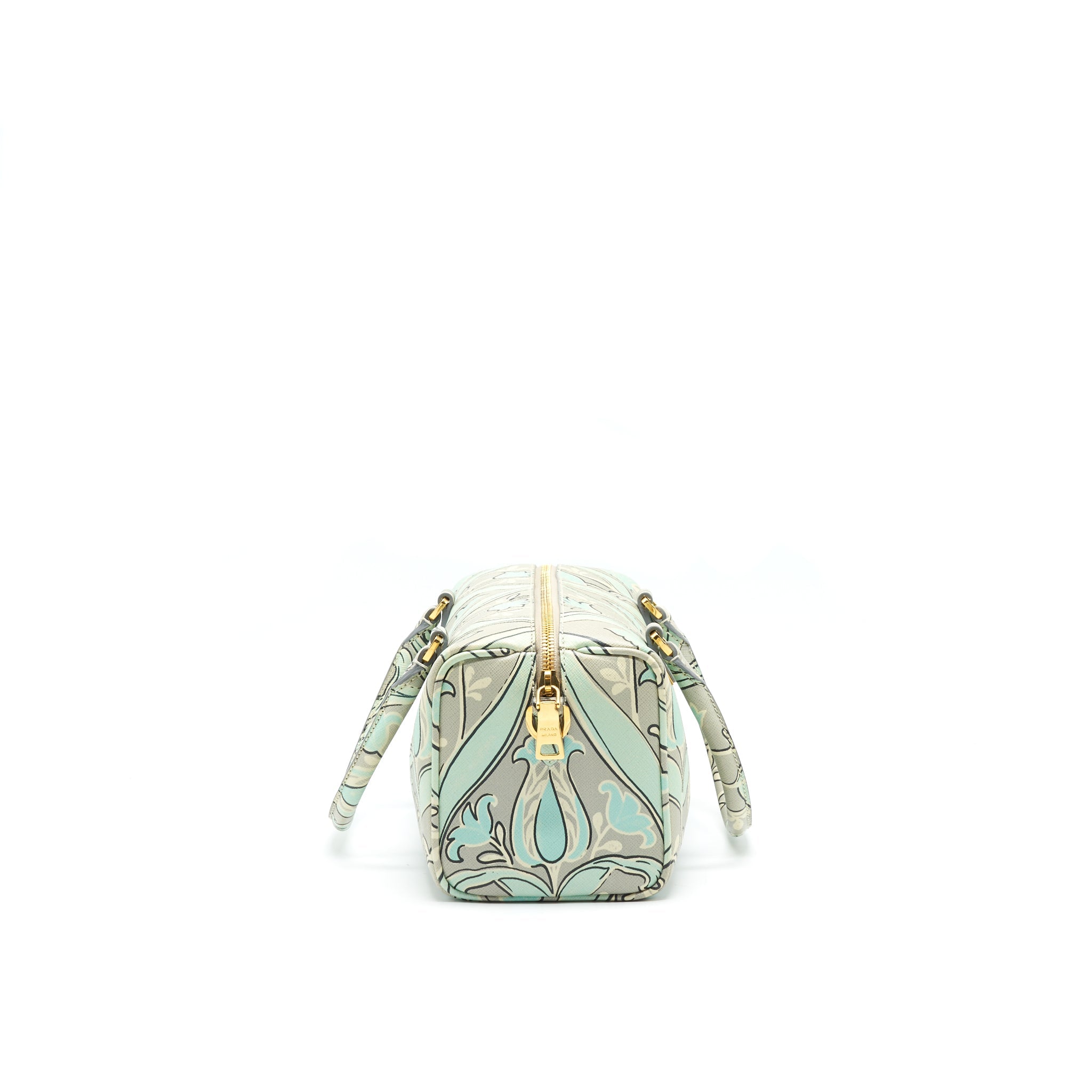 PRADA Print anise Boston Bag