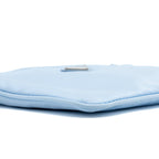 Prada Re-Nylon zip shoulder bag light blue SHW