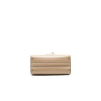 PRADA Small Leather Bag Beige SHW