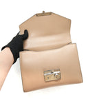 PRADA Small Leather Bag Beige SHW