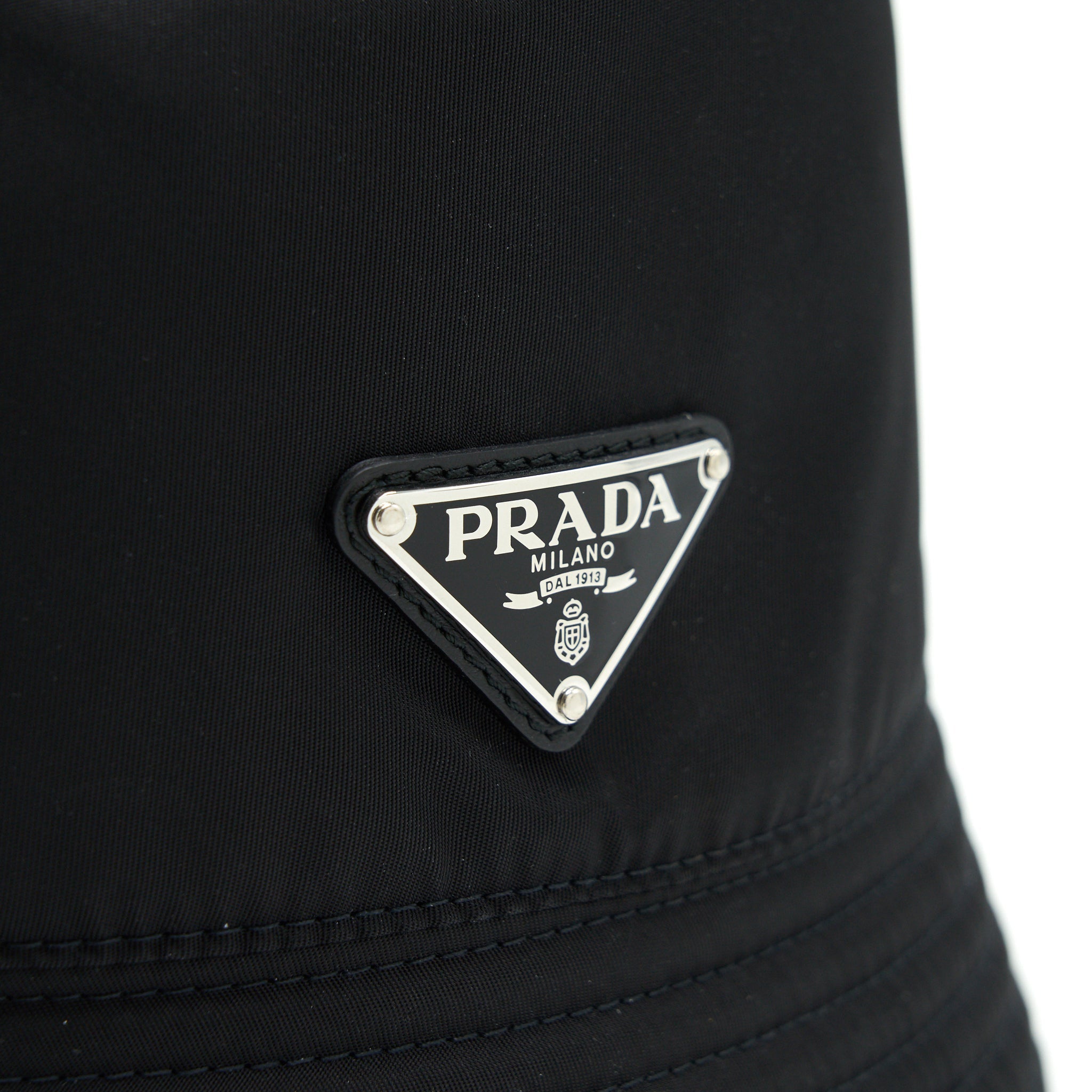 Prada Nylon and Denim Bucket Hat