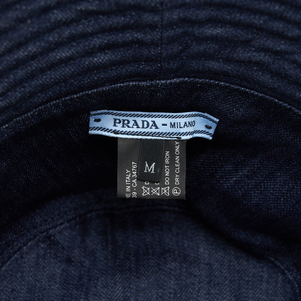 Prada Nylon and Denim Bucket Hat