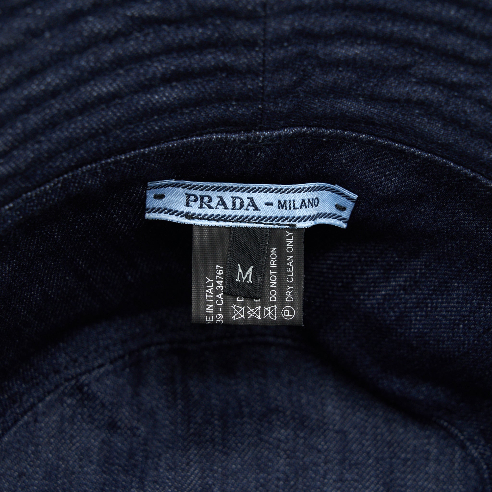 Prada Nylon and Denim Bucket Hat