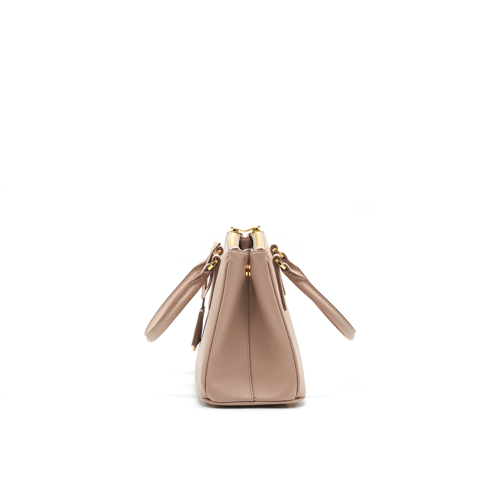 PRADA SAFFIANO LEATHER MINI BEIGE WITH STRAP