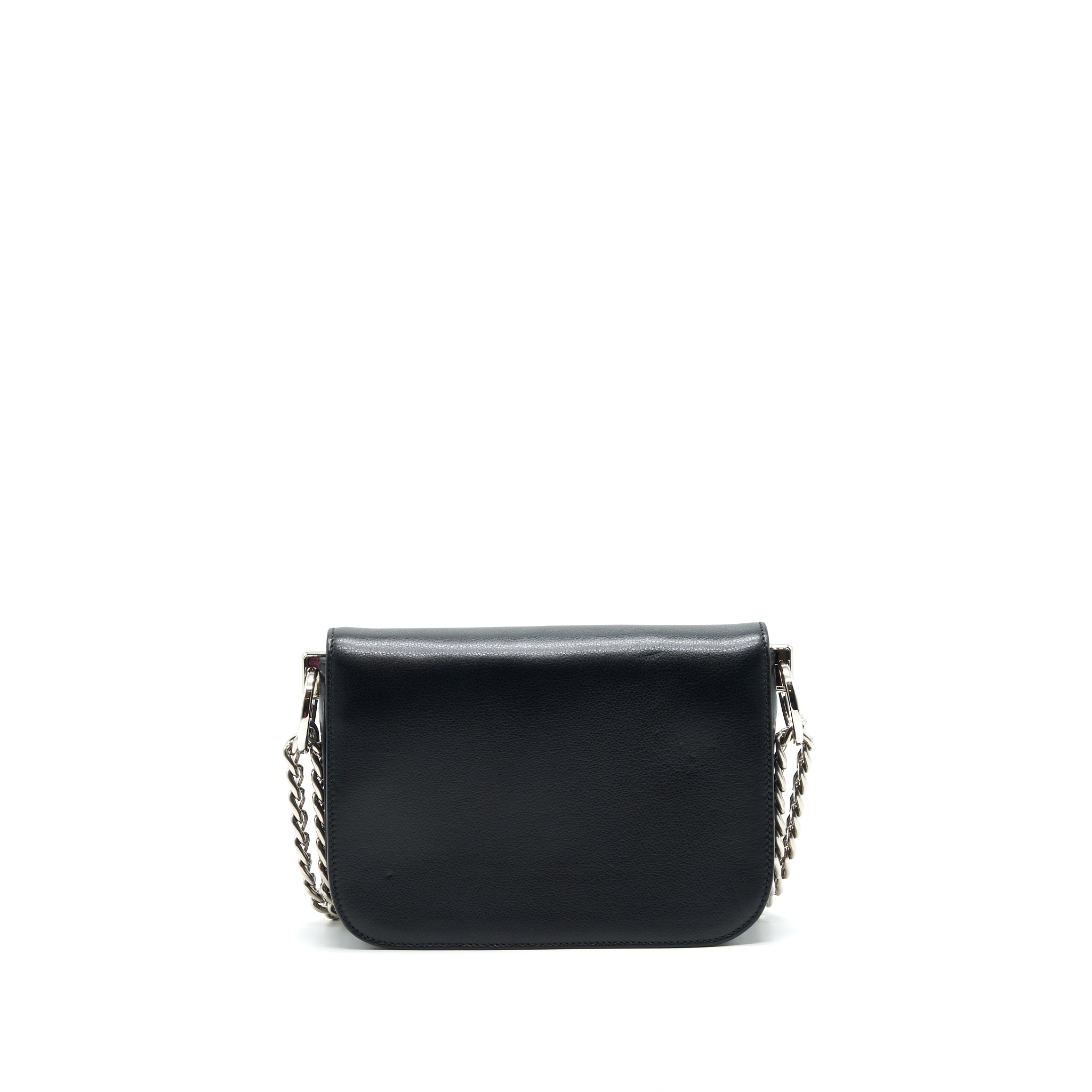 Prada Pattina in Glace Bag calfskin Black SHW