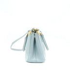 Prada Small Saffiano Leather Tote Bag Light Blue GHW
