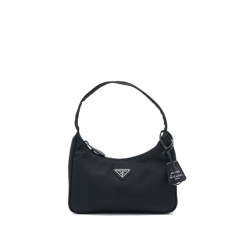 Prada Re-Edition 2000 Nylon Bag Black SHW