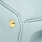 Prada Small Saffiano Leather Tote Bag Light Blue GHW