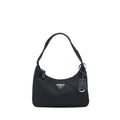 Prada Nylon Mini Tessuto Shoulder Bag Black SHW