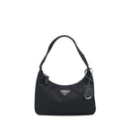 Prada Nylon Mini Tessuto Shoulder Bag Black SHW