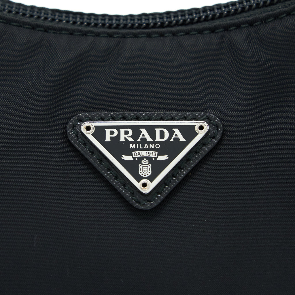 Prada Re-Edition 2000 Nylon Bag Black SHW