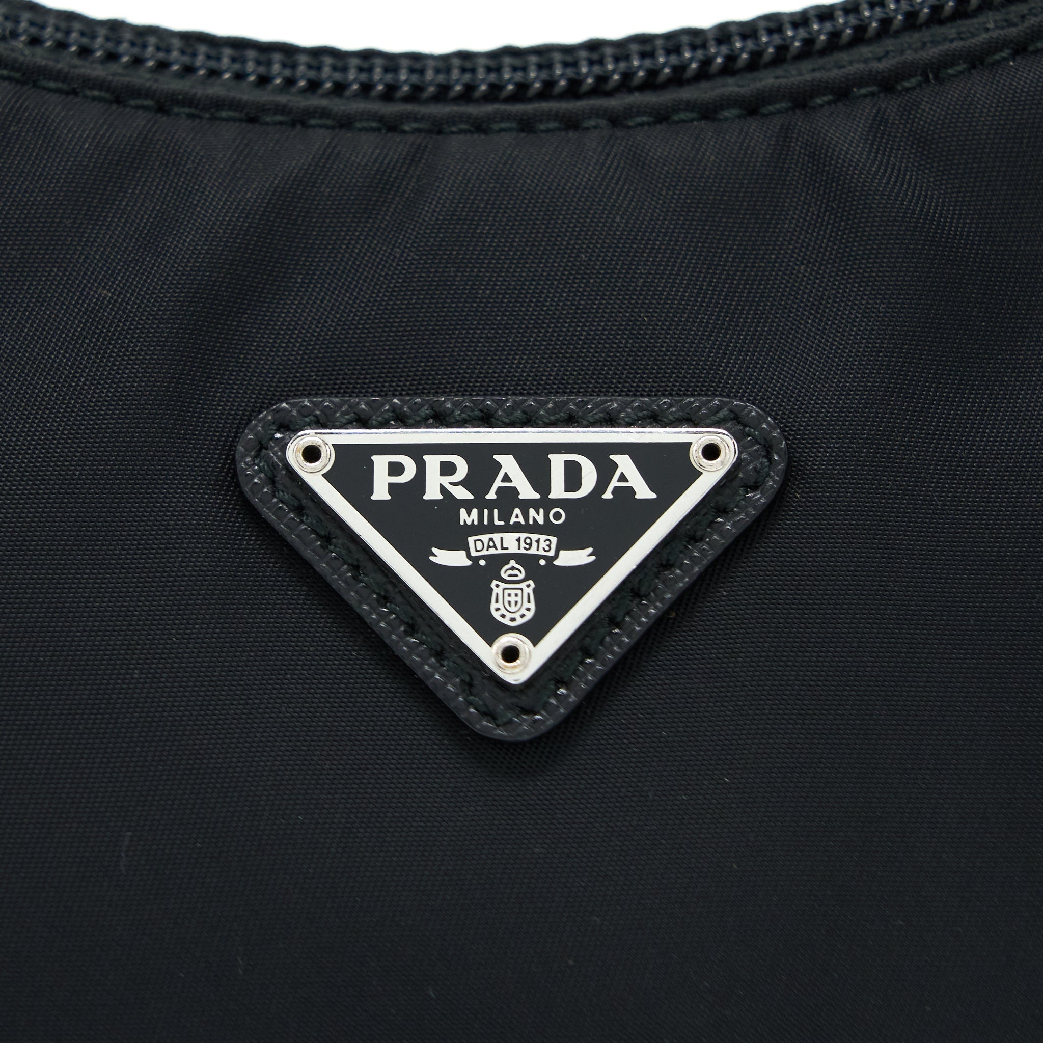 Prada Re-Edition 2000 Nylon Bag Black SHW