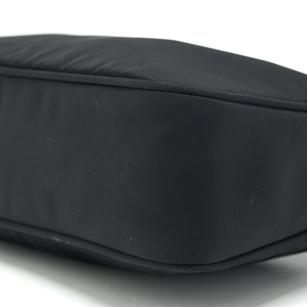 Prada Nylon Mini Tessuto Shoulder Bag Black SHW