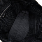 Prada Nylon Tote With Leather Handle Black SHW