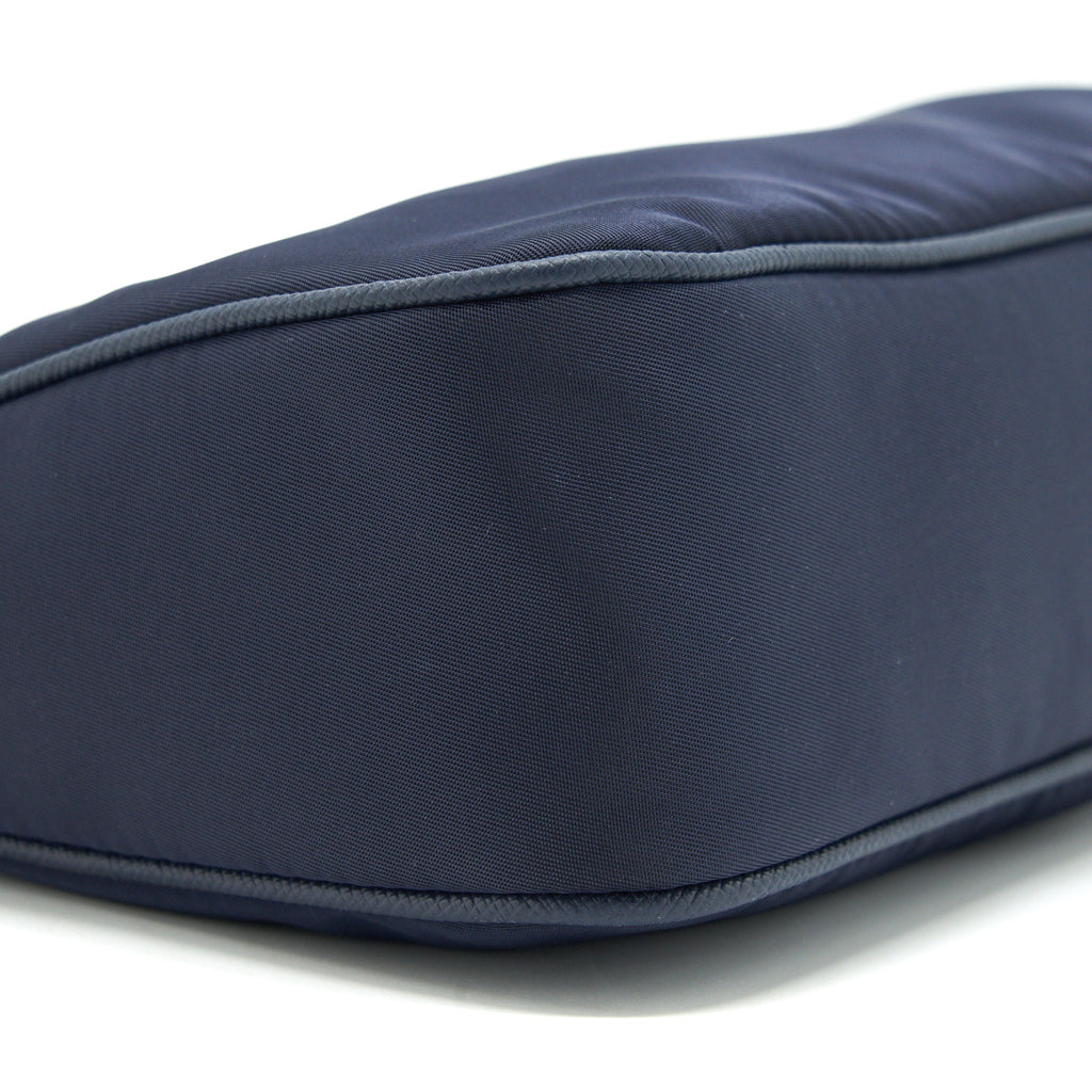 Prada 2005 Re-edition Nylon Shoulder Bag Indigo Blue SHW