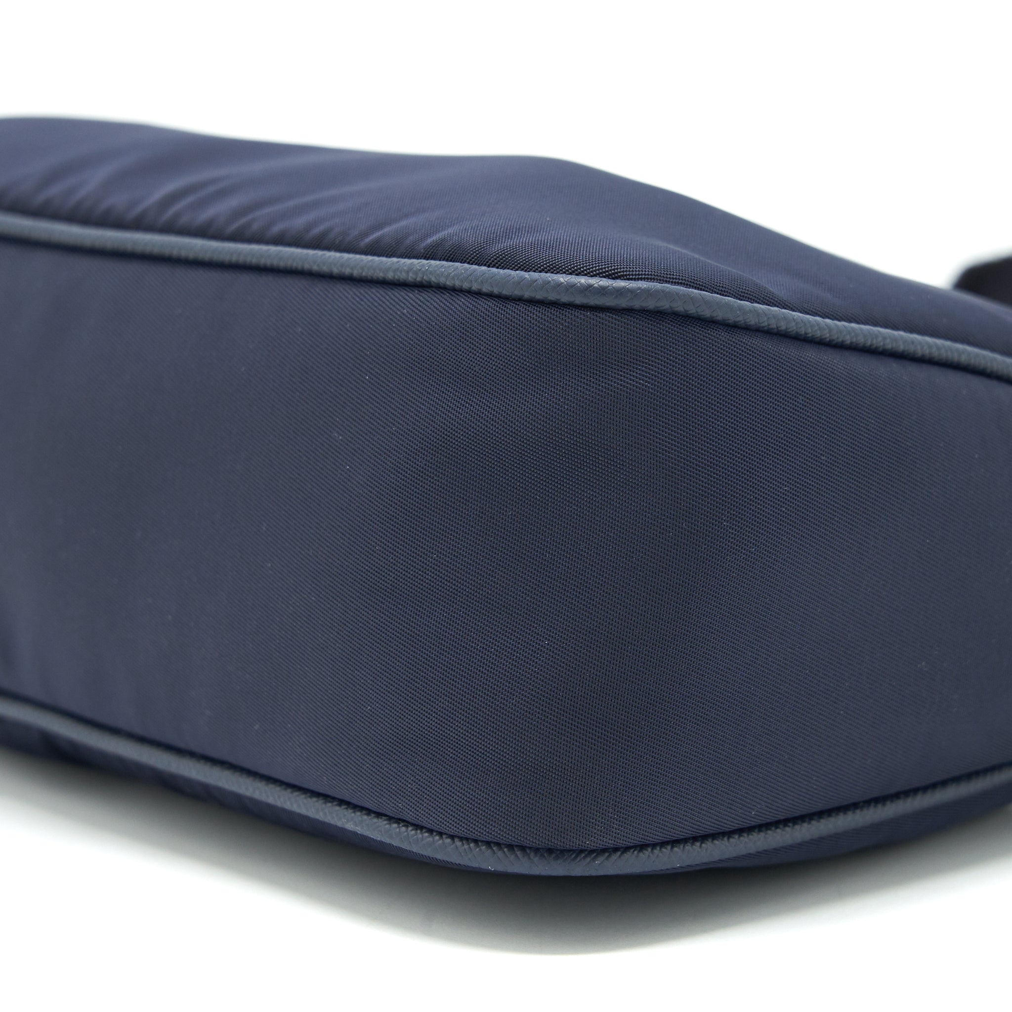 Prada 2005 Re-edition Nylon Shoulder Bag Indigo Blue SHW