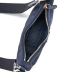 Prada 2005 Re-edition Nylon Shoulder Bag Indigo Blue SHW