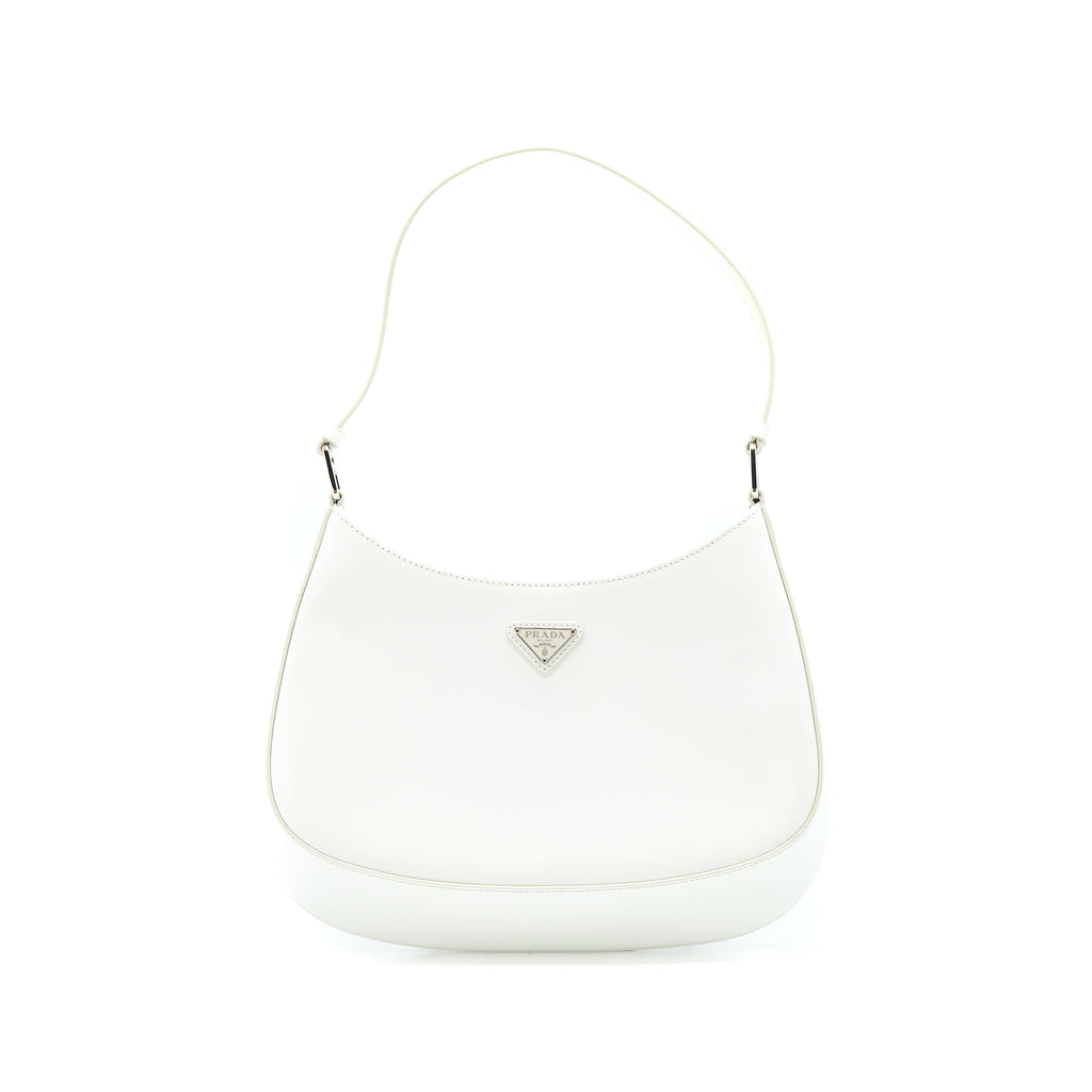 Prada Cleo Bag Calfskin White SHW