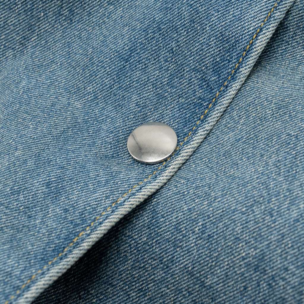 Prada size 36 oversized organic denim shirt Cotton Blue