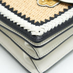 Prada City Calf Raffia Saffiano Cahier Bag White