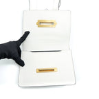 Prada City Calf Raffia Saffiano Cahier Bag White