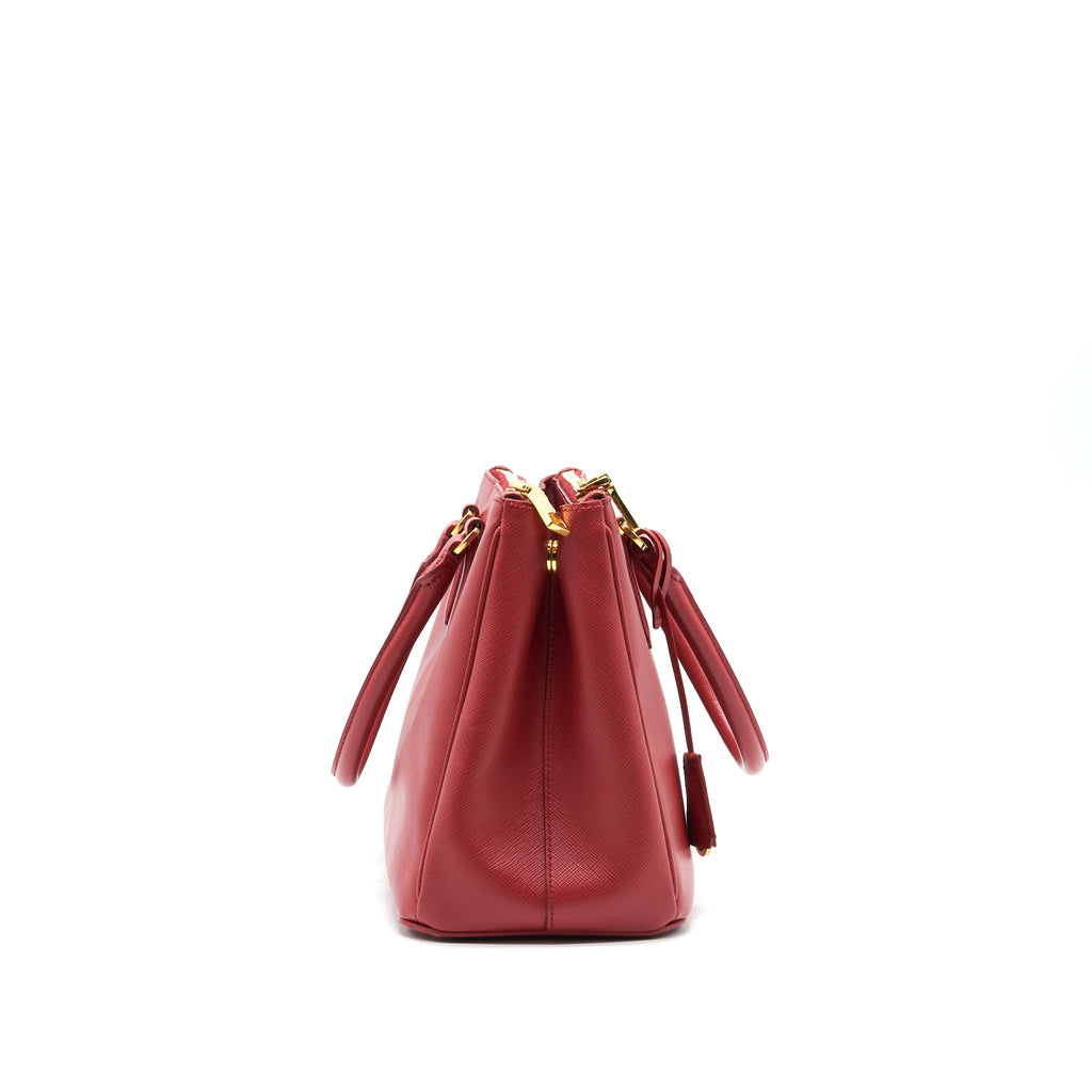 Prada Saffiano Tote Bag Red with GHW