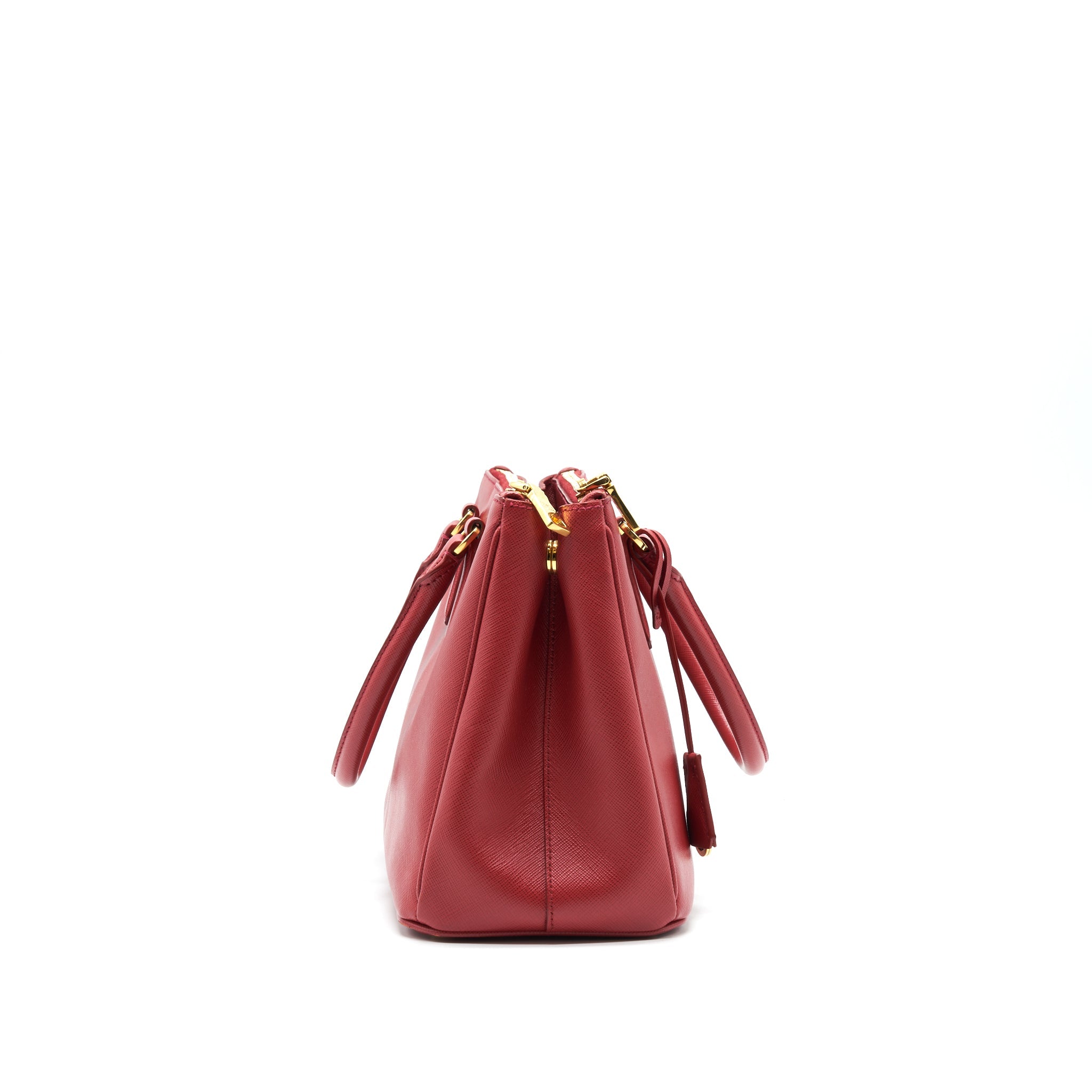 Prada Saffiano Tote Bag Red with GHW