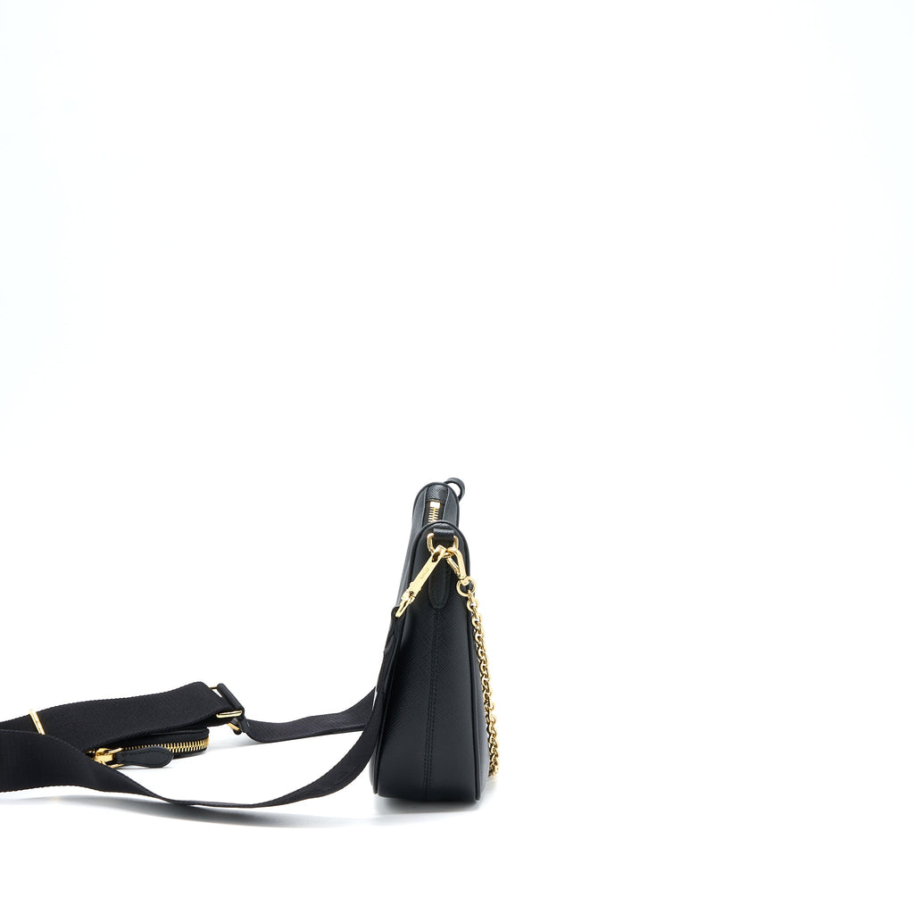 Prada Re-Edition 2005 Saffiano Black GHW