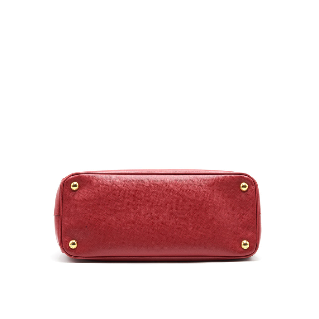 Prada Saffiano Tote Bag Red with GHW