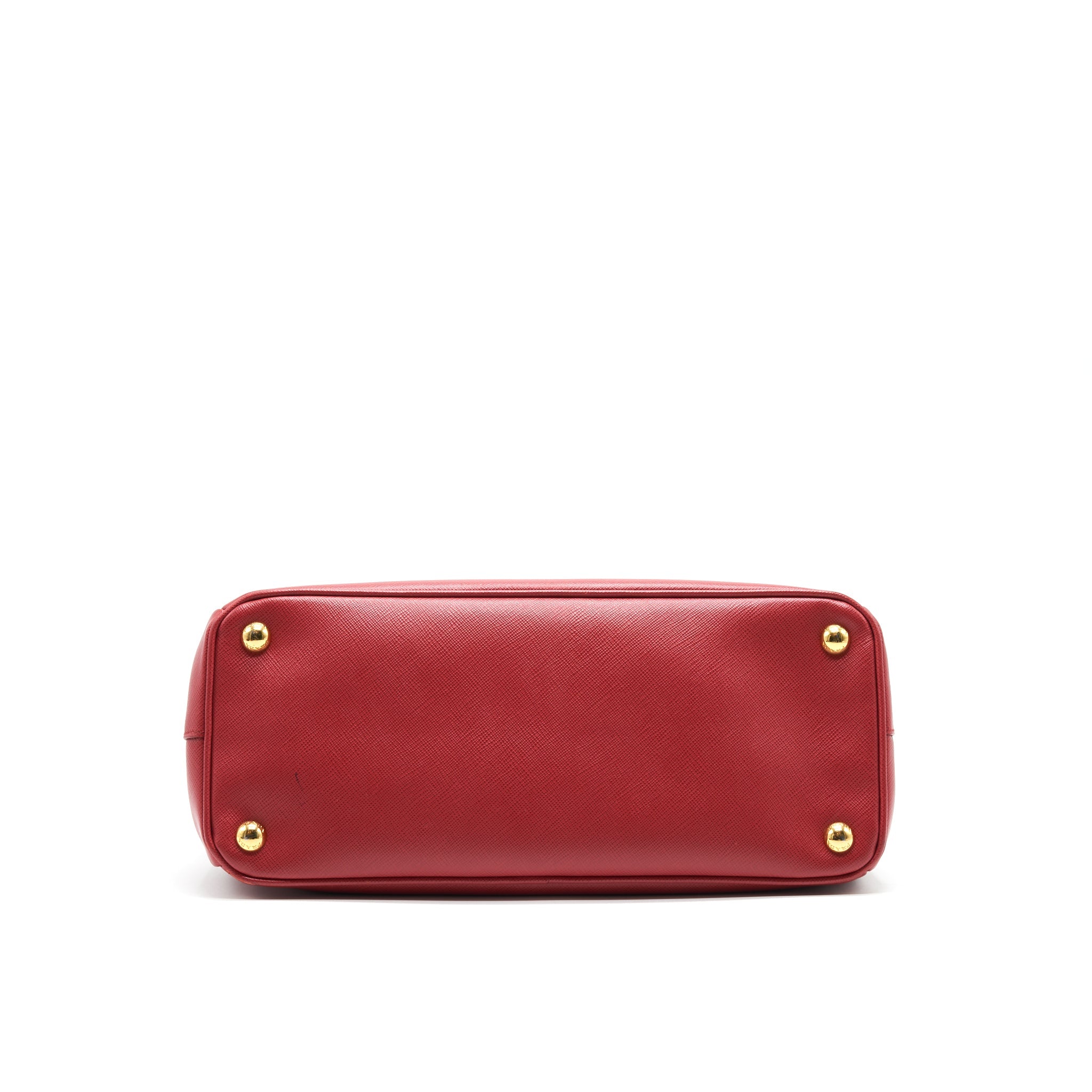 Prada Saffiano Tote Bag Red with GHW