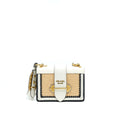 Prada City Calf Raffia Saffiano Cahier Bag White