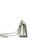 Prada City Calf Raffia Saffiano Cahier Bag White